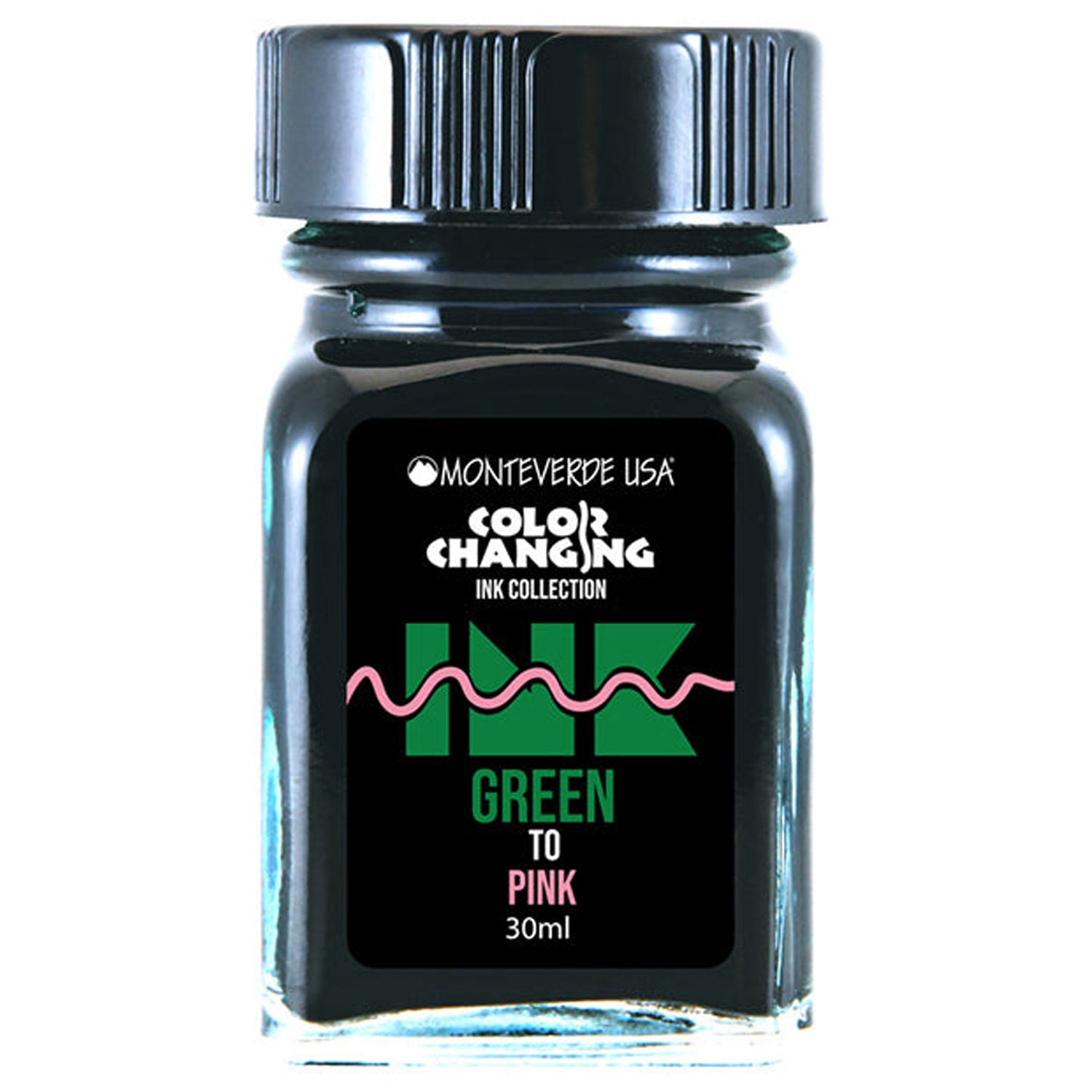 Monteverde Color Changing Ink Bottle + Changer Set (Green to Pink - 30 ML) G310GP