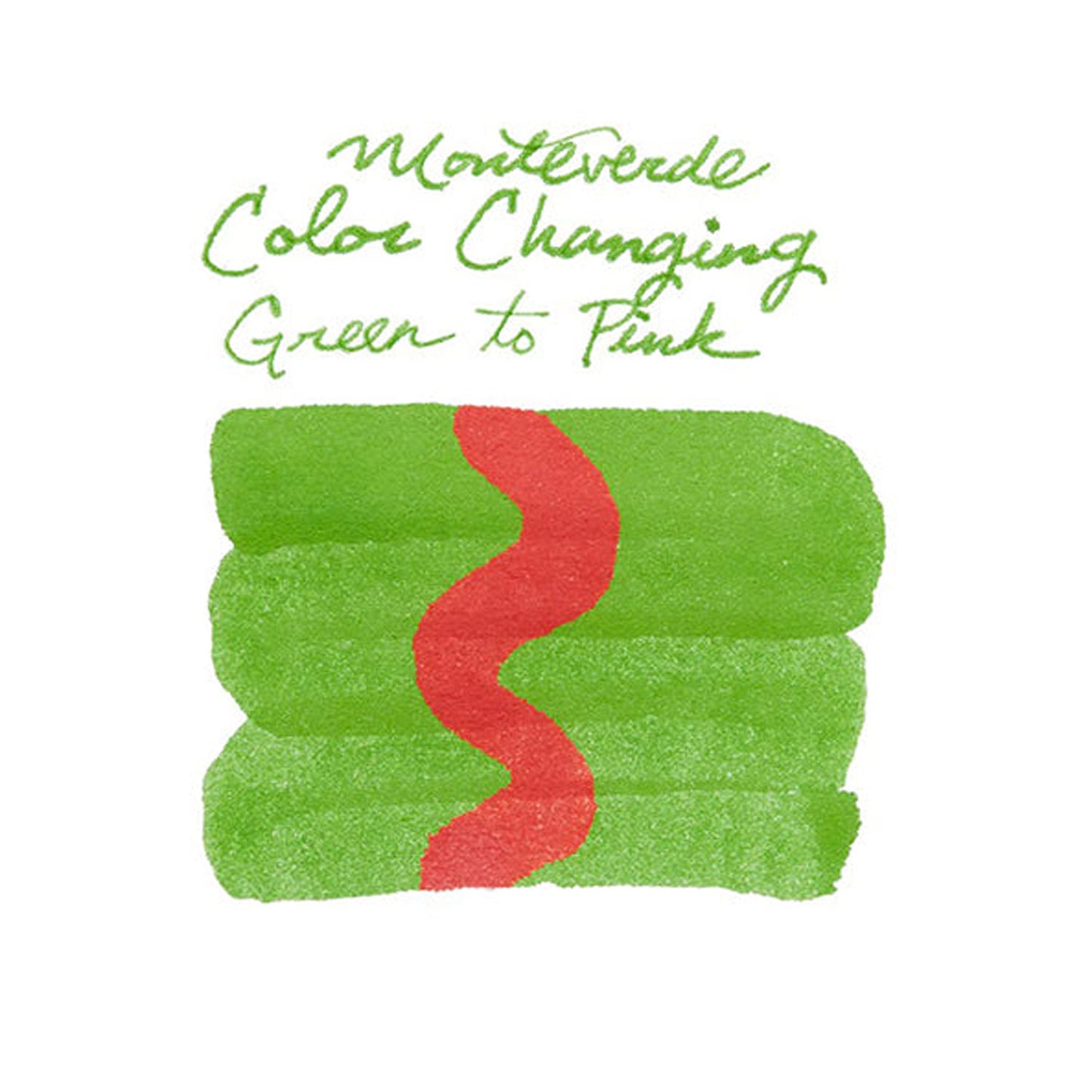 Monteverde Color Changing Ink Bottle + Changer Set (Green to Pink - 30 ML) G310GP