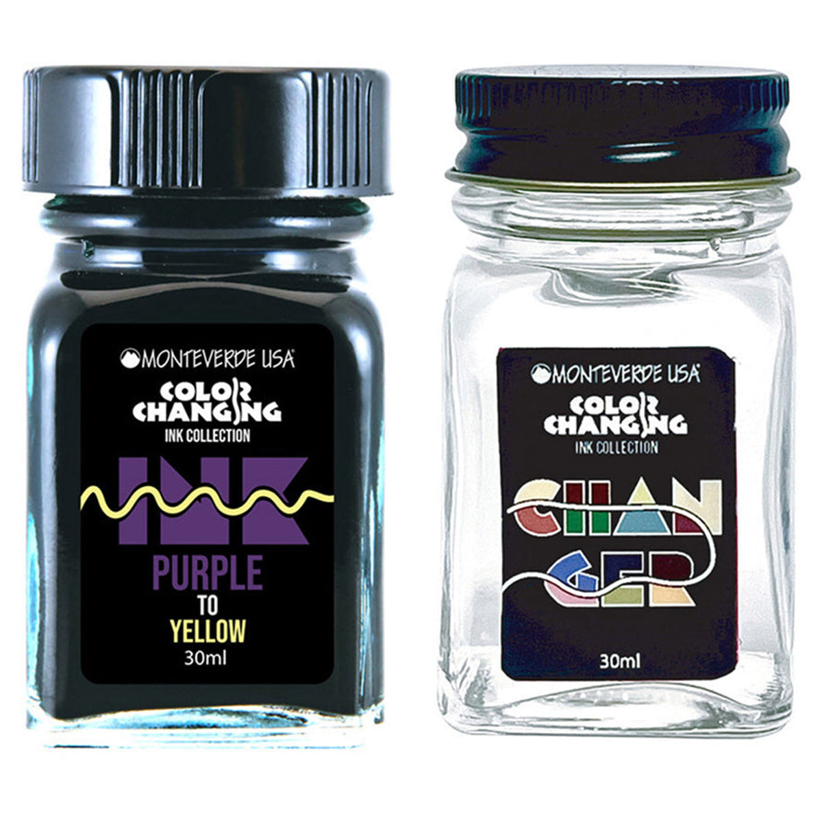 Monteverde Color Changing Ink Bottle + Changer Set (Purple to Yellow - 30 ML) G310PY