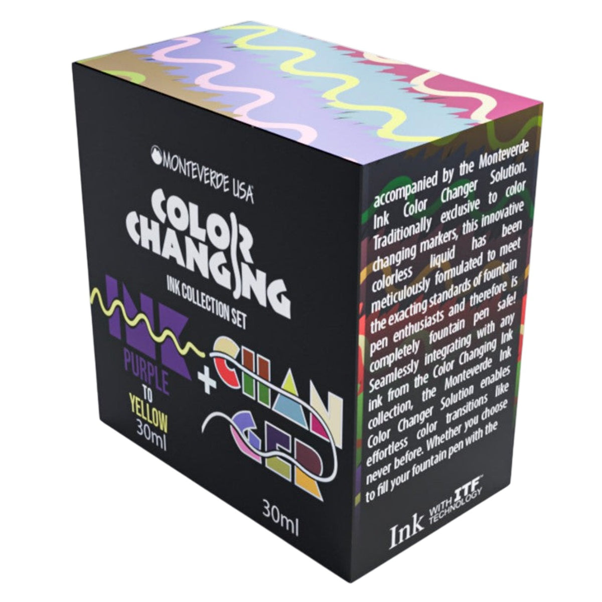 Monteverde Color Changing Ink Bottle + Changer Set (Purple to Yellow - 30 ML) G310PY