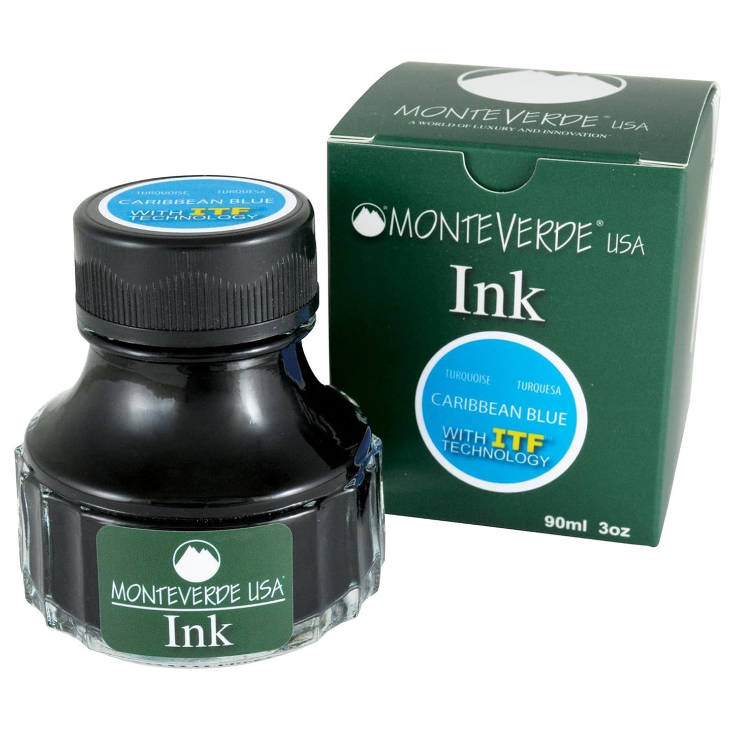 Monteverde Core Ink Bottle (Caribbean Blue - 90 ML) G308TQ