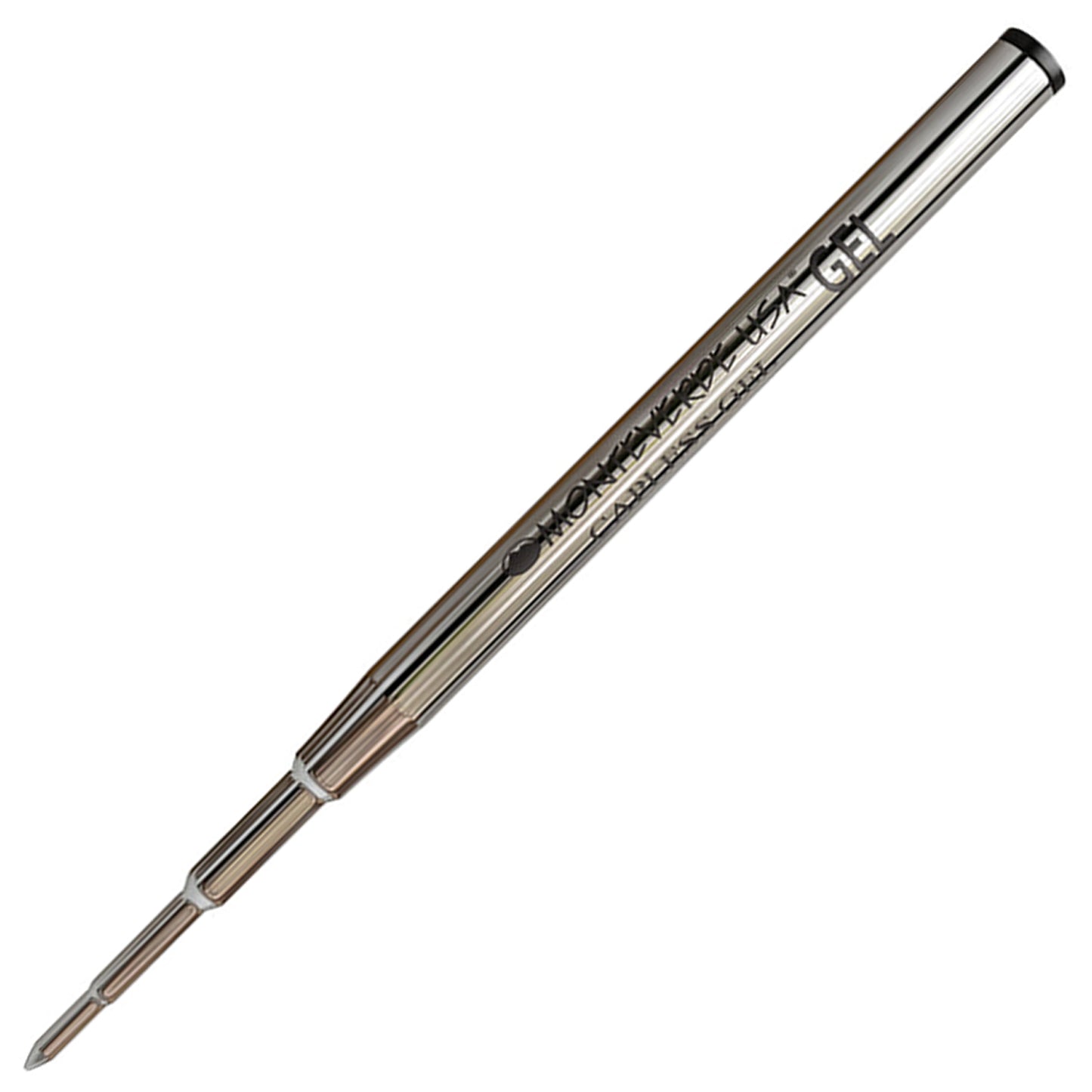 Monteverde Capless Ballpoint Pen Gel Refill (to fit Montblanc - Black - Pack of 2)