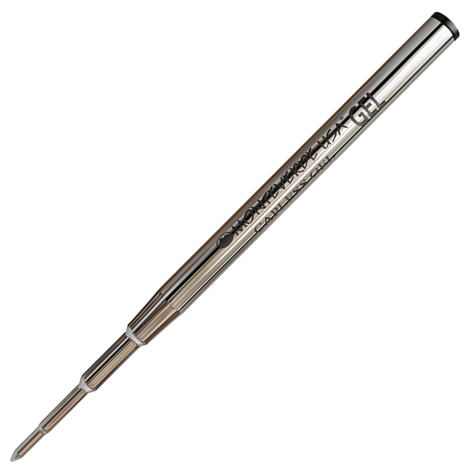 Monteverde Capless Ballpoint Pen Gel Refill (to fit Montblanc - Black - Pack of 2)