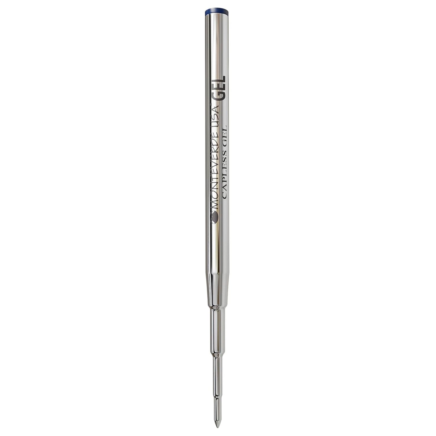 Monteverde Capless Ballpoint Pen Gel Refill (to fit Montblanc - Blue/Black - Pack of 2)