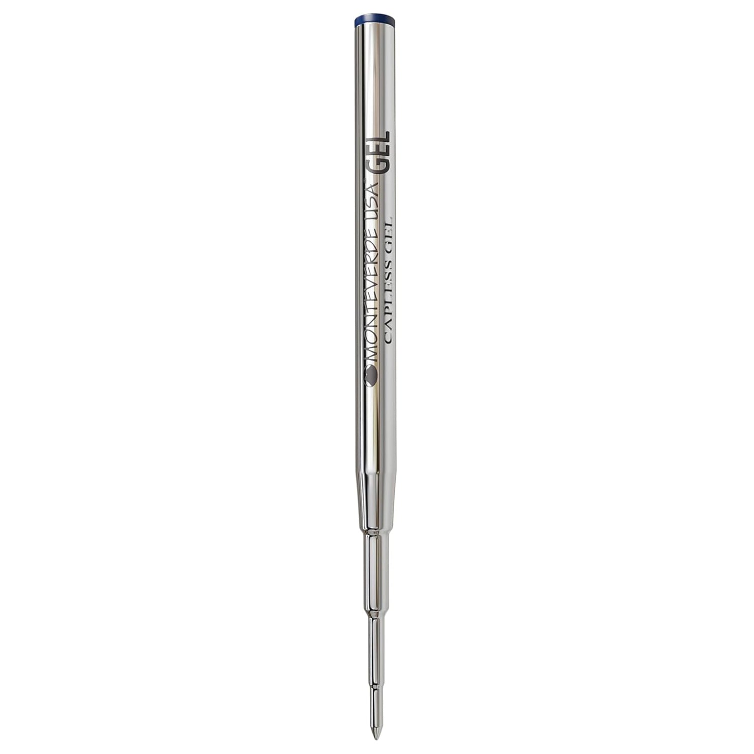Monteverde Capless Ballpoint Pen Gel Refill (to fit Montblanc - Blue/Black - Pack of 2)