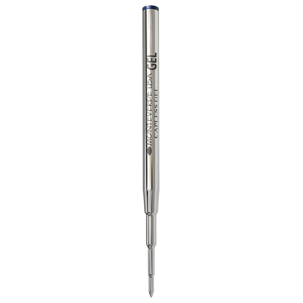 Monteverde Capless Ballpoint Pen Gel Refill (to fit Montblanc - Blue/Black - Pack of 2)