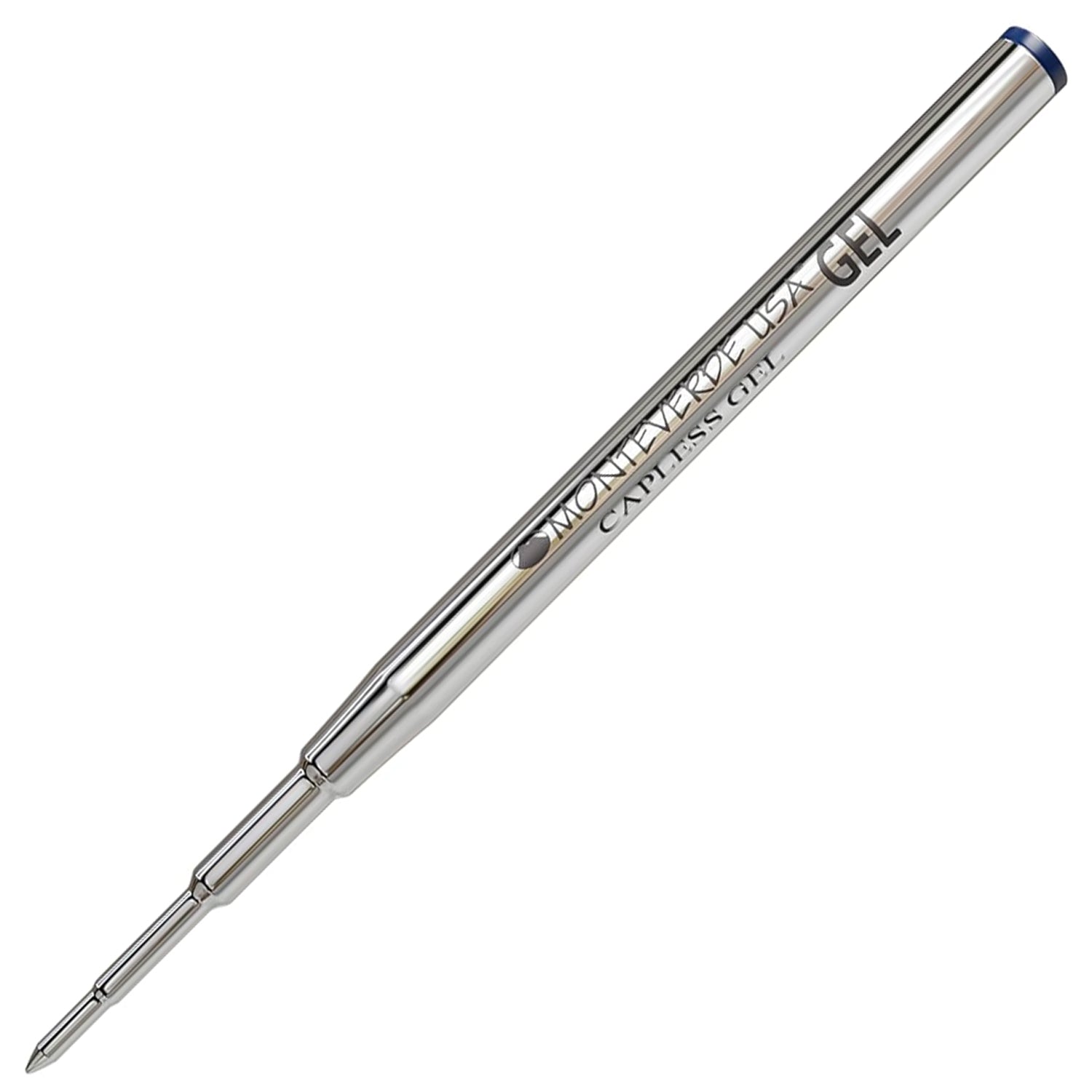 Monteverde Capless Ballpoint Pen Gel Refill (to fit Montblanc - Blue/Black - Pack of 2)