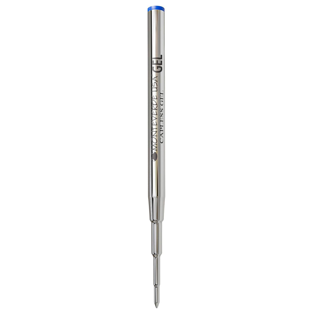 Monteverde Capless Ballpoint Pen Gel Refill (to fit Montblanc - Blue - Pack of 2)