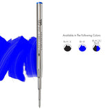 Monteverde Capless Ballpoint Pen Gel Refill (to fit Montblanc - Blue - Pack of 2)