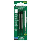 Monteverde Capless Ballpoint Pen Gel Refill (to fit Parker - Black - Pack of 2)