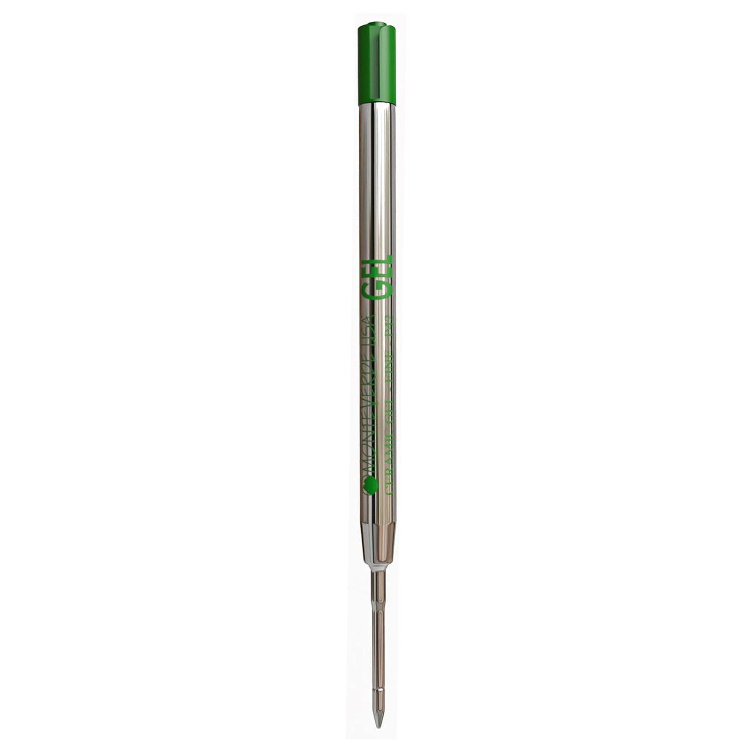 Monteverde Capless Ballpoint Pen Gel Refill (to fit Parker - Green - Pack of 2)