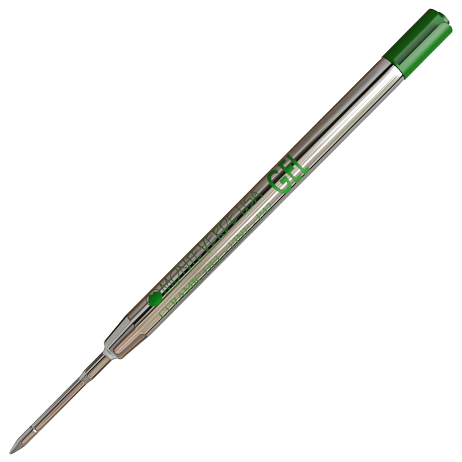 Monteverde Capless Ballpoint Pen Gel Refill (to fit Parker - Green - Pack of 2)