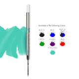 Monteverde Capless Ballpoint Pen Gel Refill (to fit Parker - Turquoise - Pack of 2)