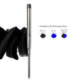 Monteverde Capless Ballpoint Pen Gel Refill (to fit Sheaffer & Sailor - Black - Pack of 2)