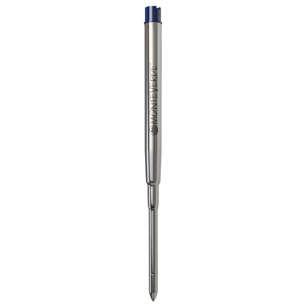 Monteverde Capless Ballpoint Pen Gel Refill (to fit Sheaffer & Sailor - Blue/Black - Pack of 2)