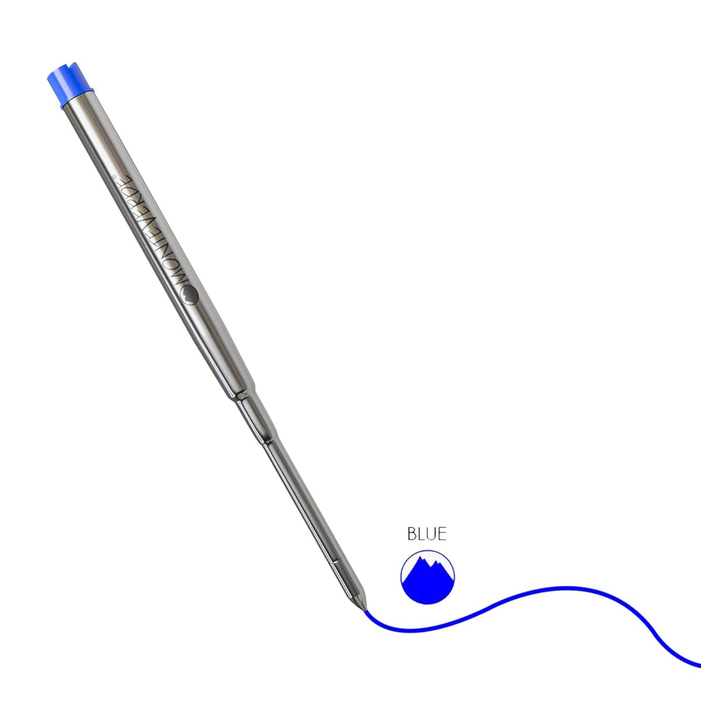 Monteverde Capless Ballpoint Pen Gel Refill (to fit Sheaffer & Sailor - Blue - Pack of 2)