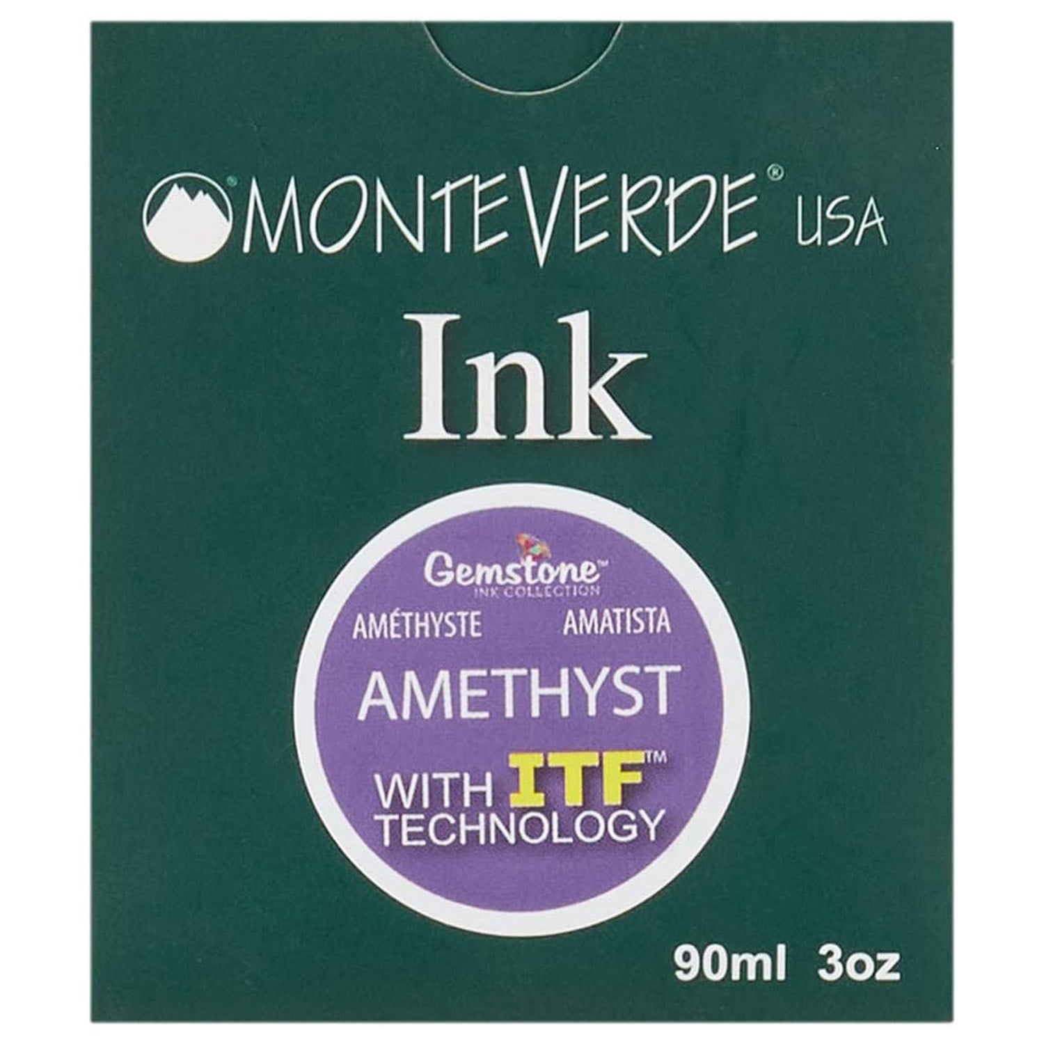 Monteverde Gemstone Ink Bottle (Amethyst - 90 ML) G308AM