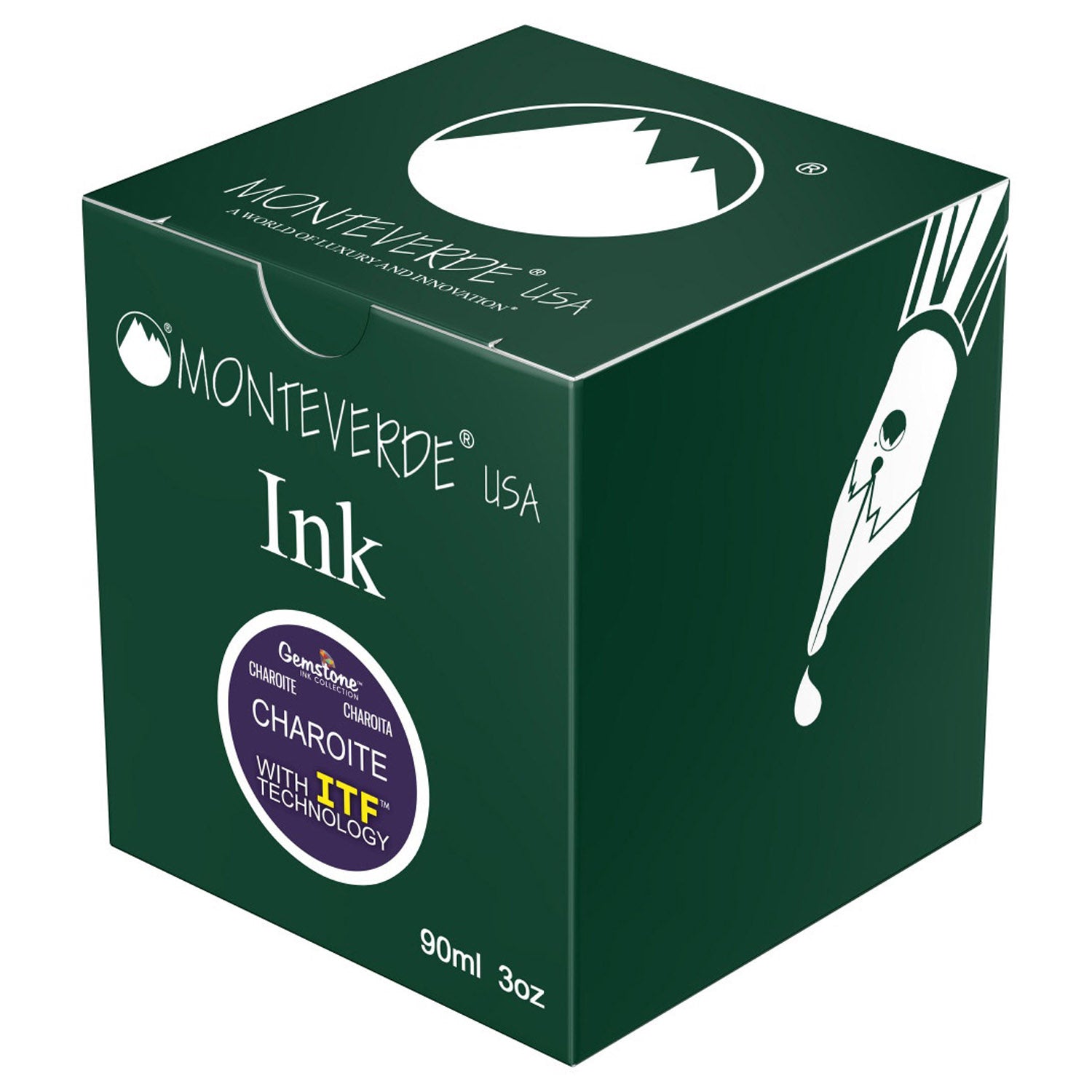 Monteverde Gemstone Ink Bottle (Charoite - 90 ML) G308CH