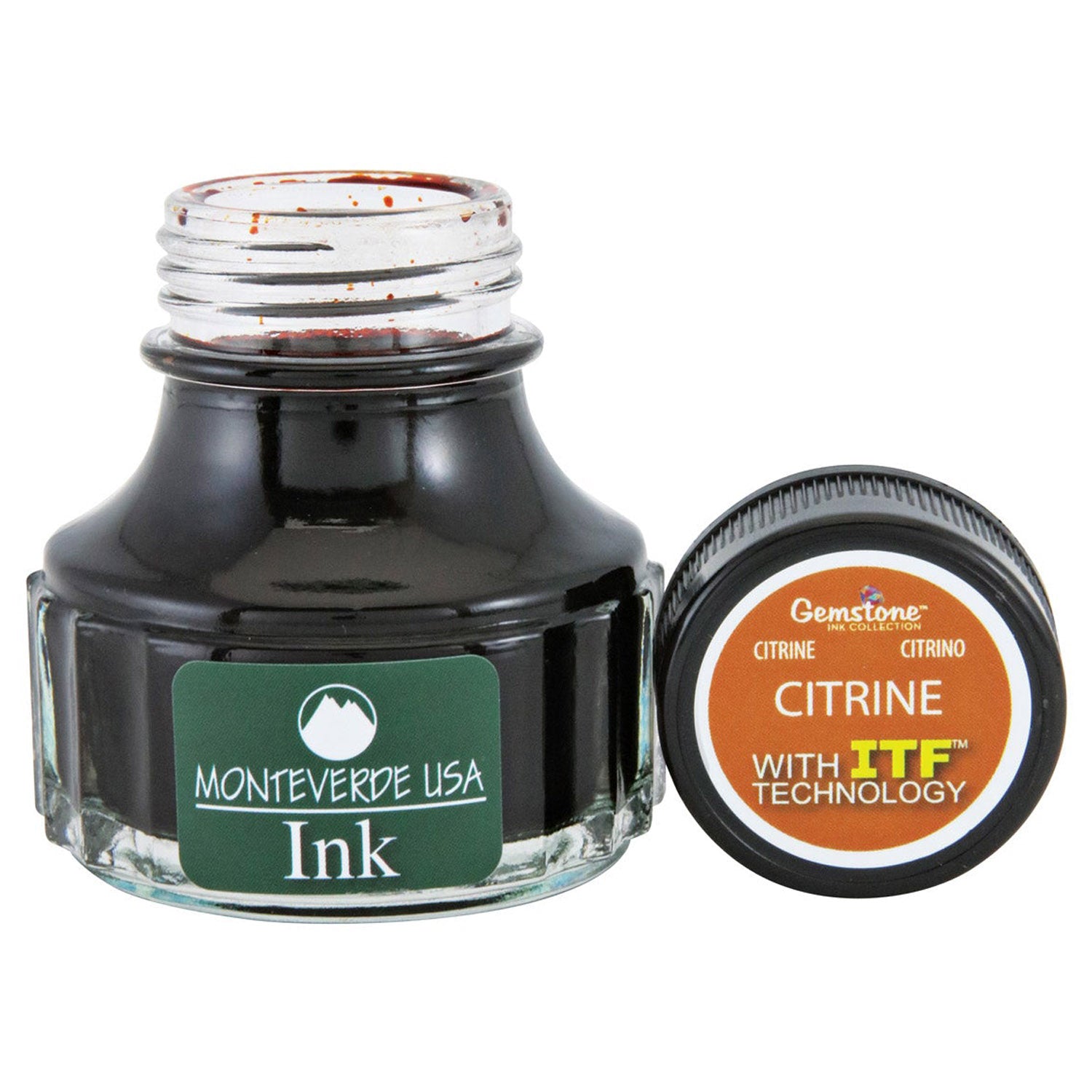 Monteverde Gemstone Ink Bottle (Citrine - 90 ML) G308CI