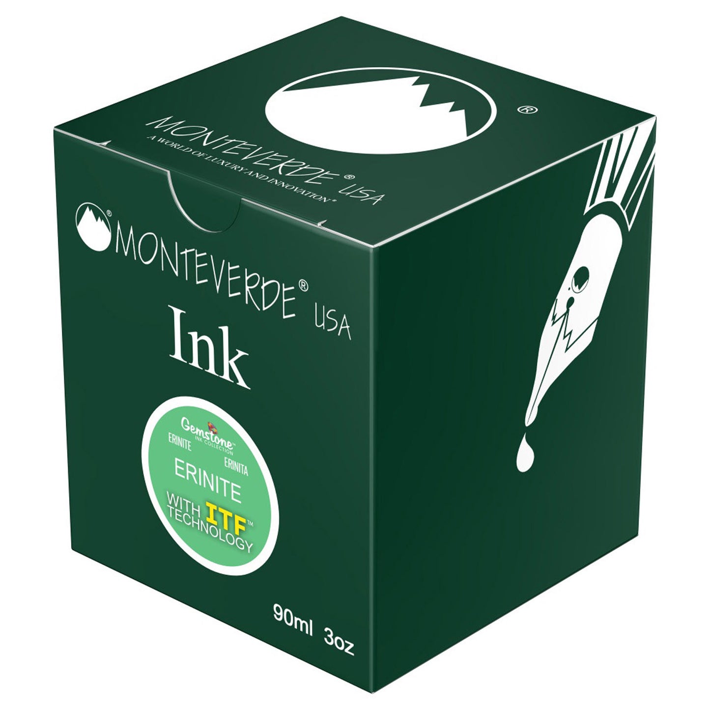 Monteverde Gemstone Ink Bottle (Erinite - 90 ML) G308ER
