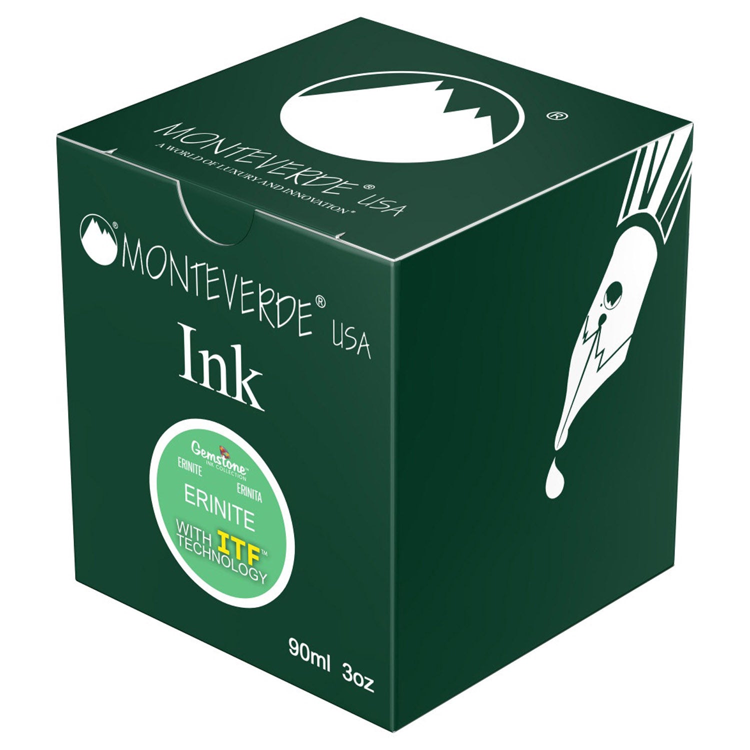 Monteverde Gemstone Ink Bottle (Erinite - 90 ML) G308ER