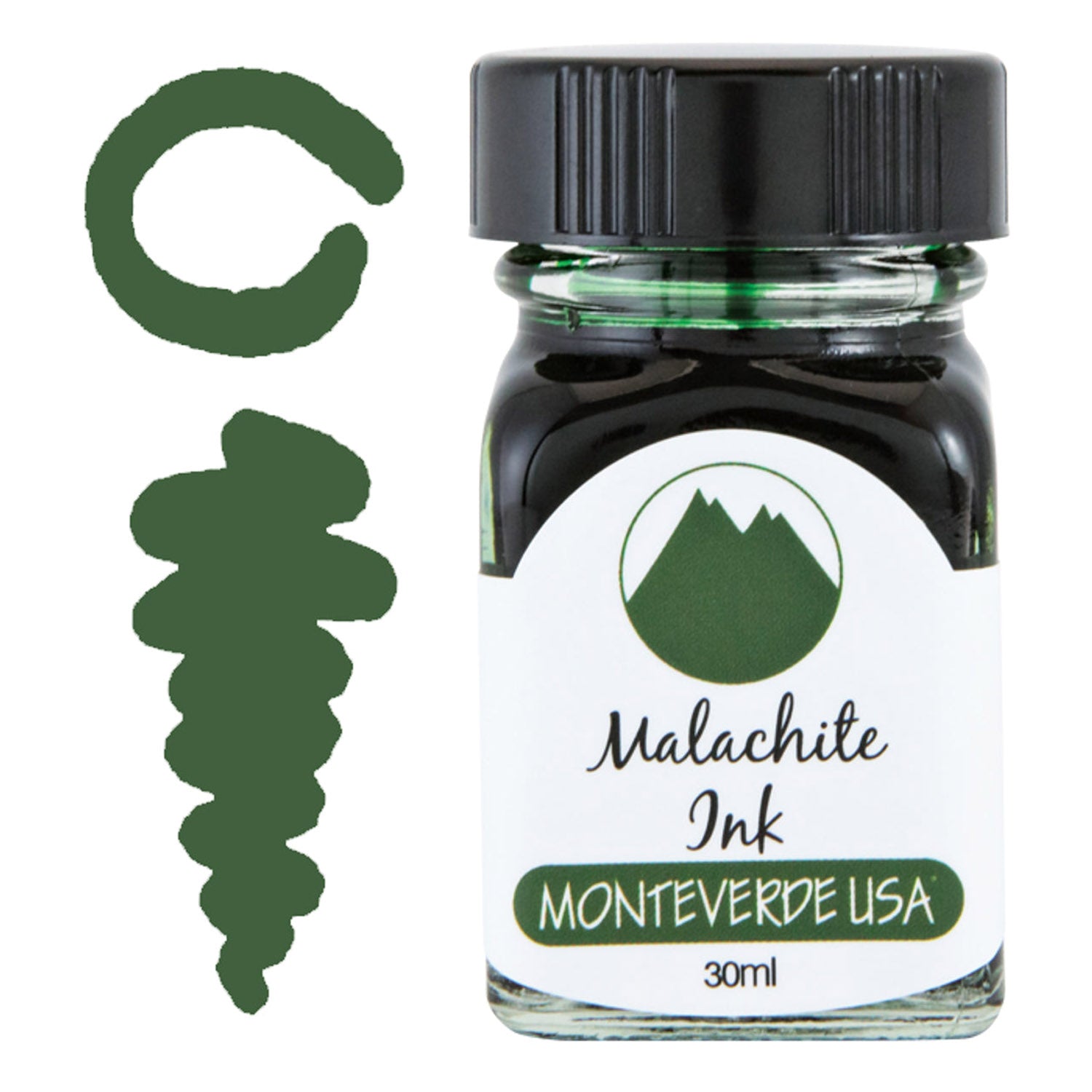 Monteverde Gemstone Ink Bottle (Malachite - 30 ML) G309MA