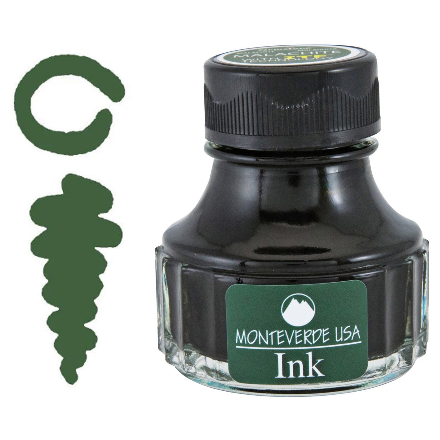 Monteverde Gemstone Ink Bottle (Malachite - 90 ML) G308MA