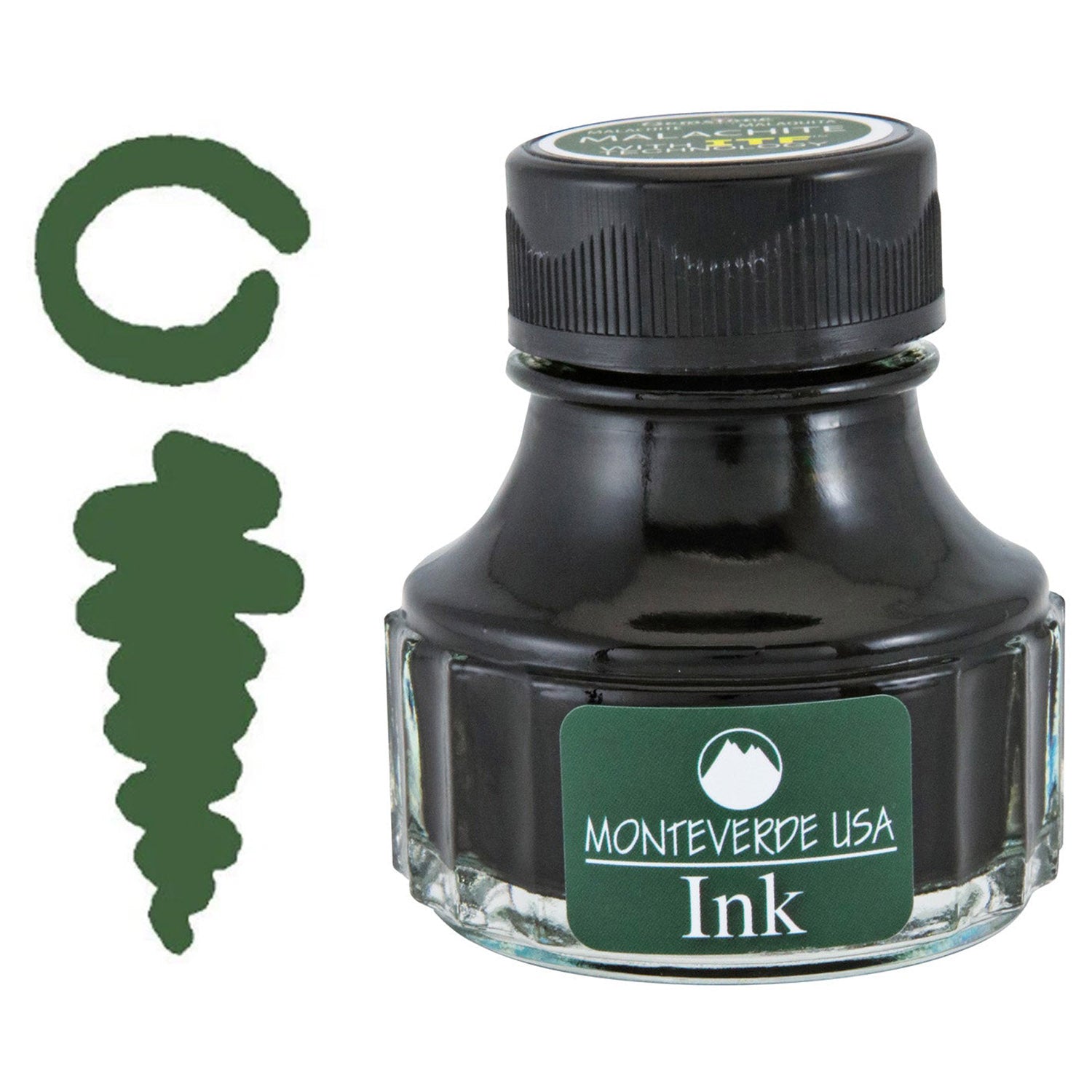 Monteverde Gemstone Ink Bottle (Malachite - 90 ML) G308MA