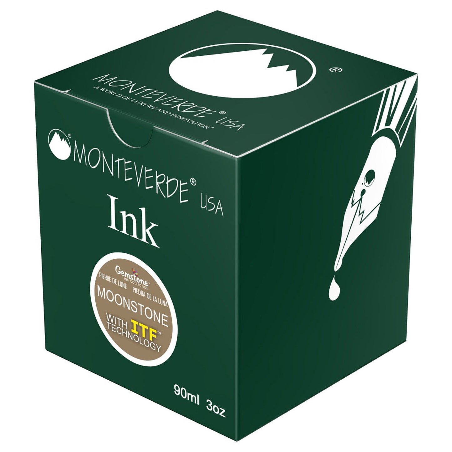 Monteverde Gemstone Ink Bottle (Moonstone - 90 ML) G308MS