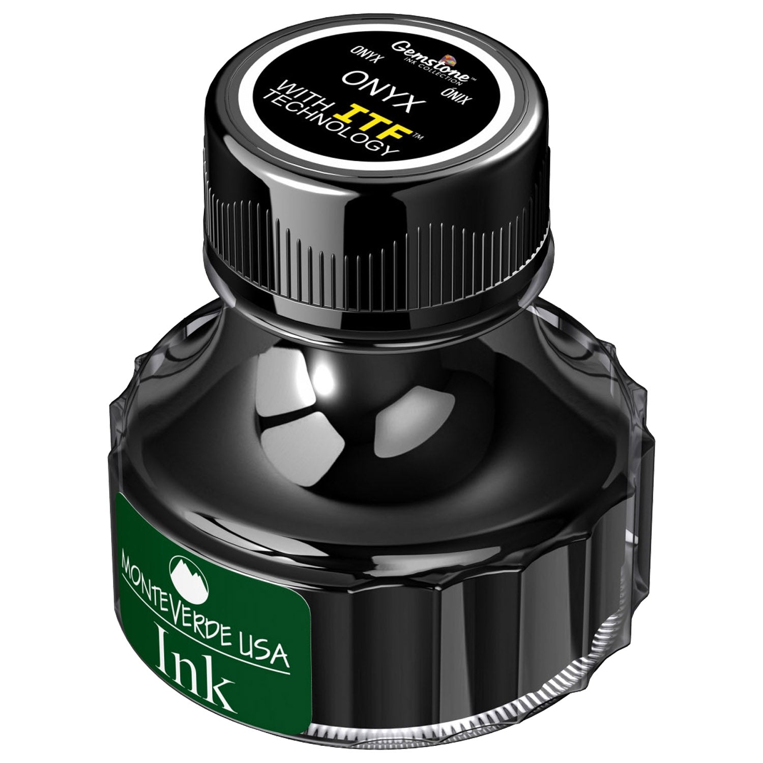 Monteverde Gemstone Ink Bottle (Onyx - 90 ML) G308OX