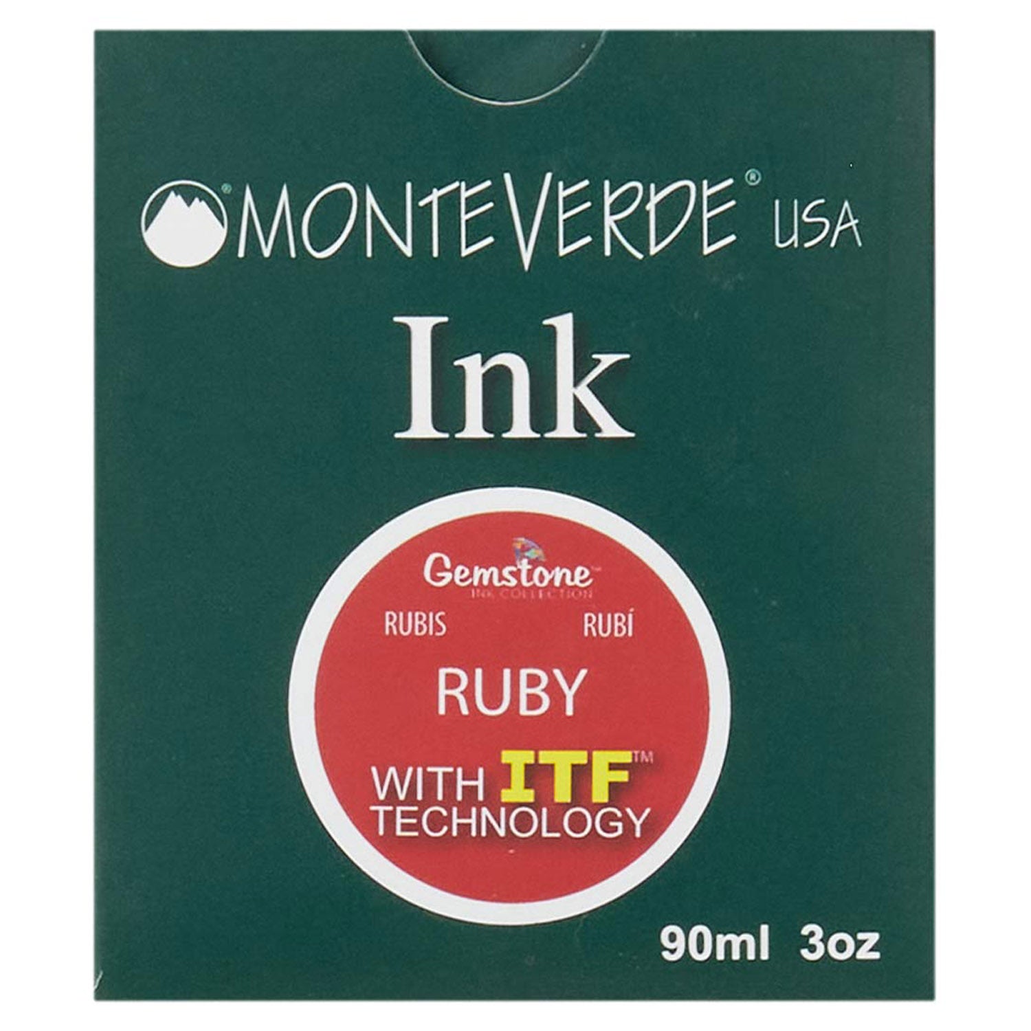 Monteverde Gemstone Ink Bottle (Ruby - 90 ML) G308RU