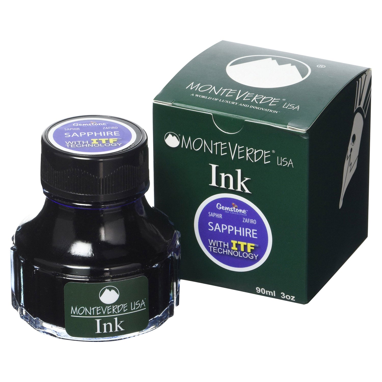 Monteverde Gemstone Ink Bottle (Sapphire - 90 ML) G308SA