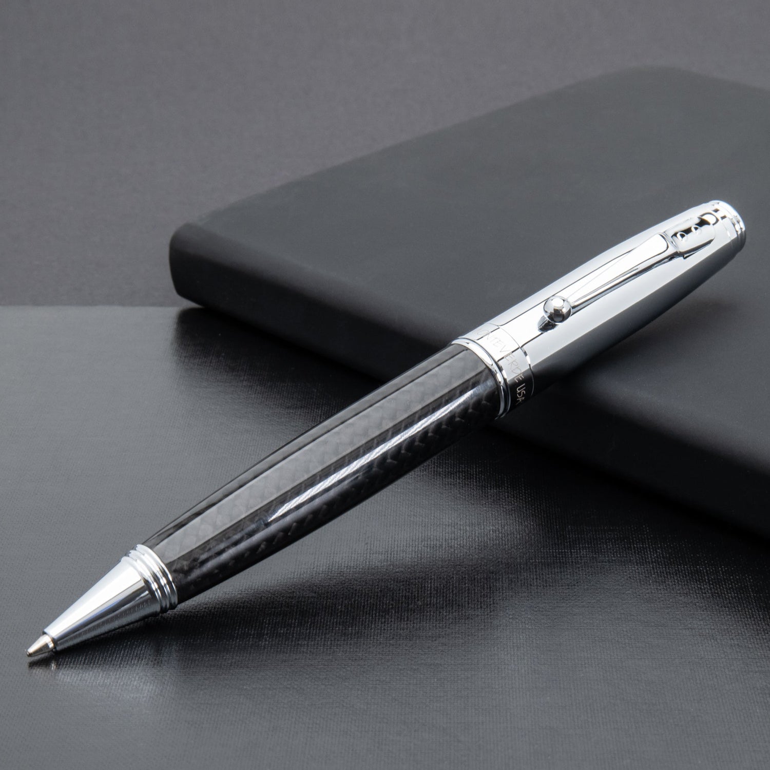 Monteverde Invincia Chrome/Carbon Fiber CT Ballpoint Pen MV40063