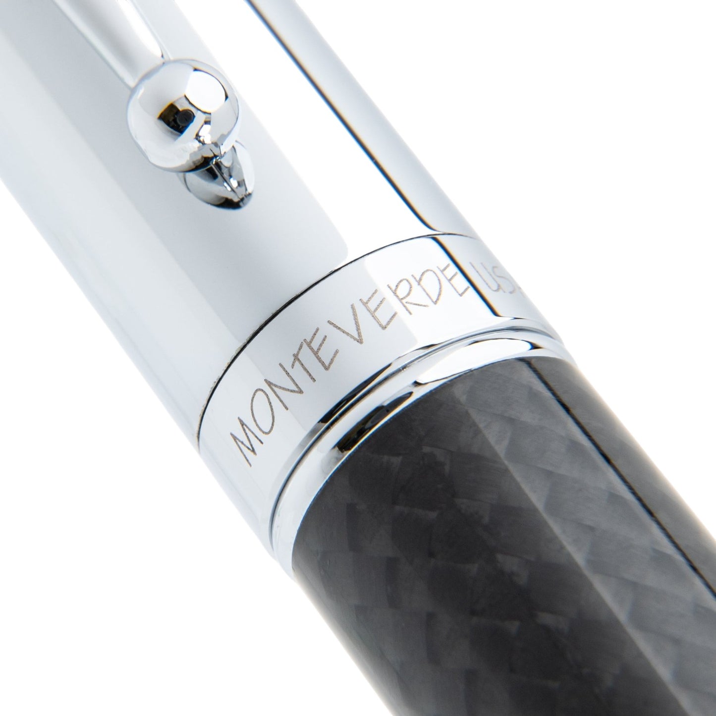 Monteverde Invincia Chrome/Carbon Fiber CT Ballpoint Pen MV40063