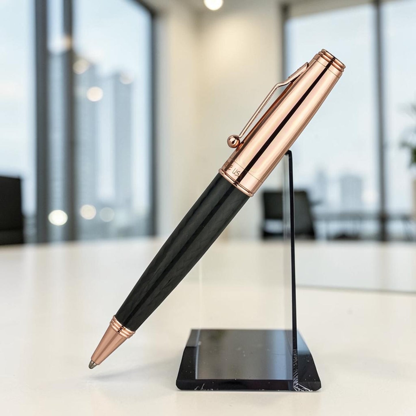 Monteverde Invincia Rose Gold/Black RGT Ballpoint Pen MV40060