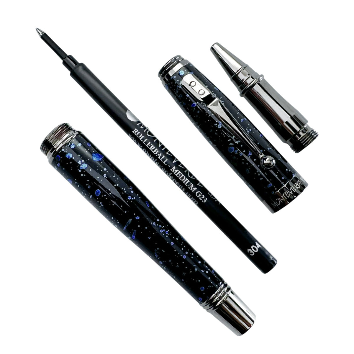 Monteverde Invincia Vega Starlight Blue RT Roller Ball Pen MV42568
