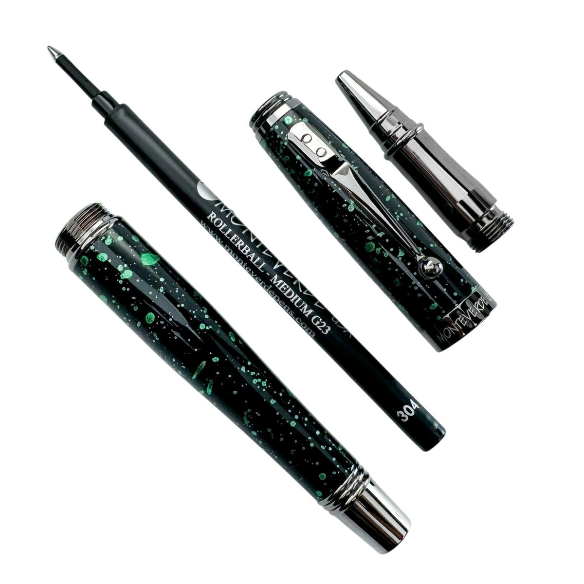 Monteverde Invincia Vega Starlight Green RT Roller Ball Pen MV42578