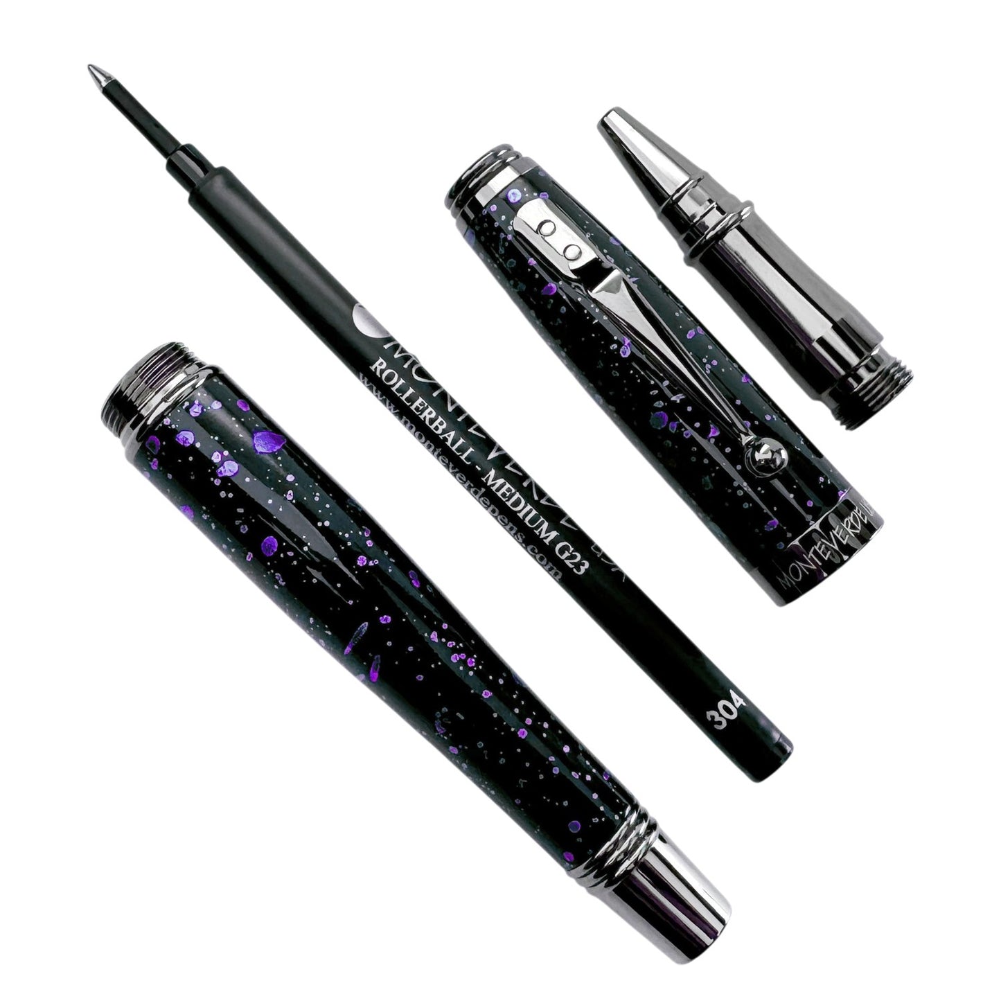 Monteverde Invincia Vega Starlight Purple RT Roller Ball Pen MV42598