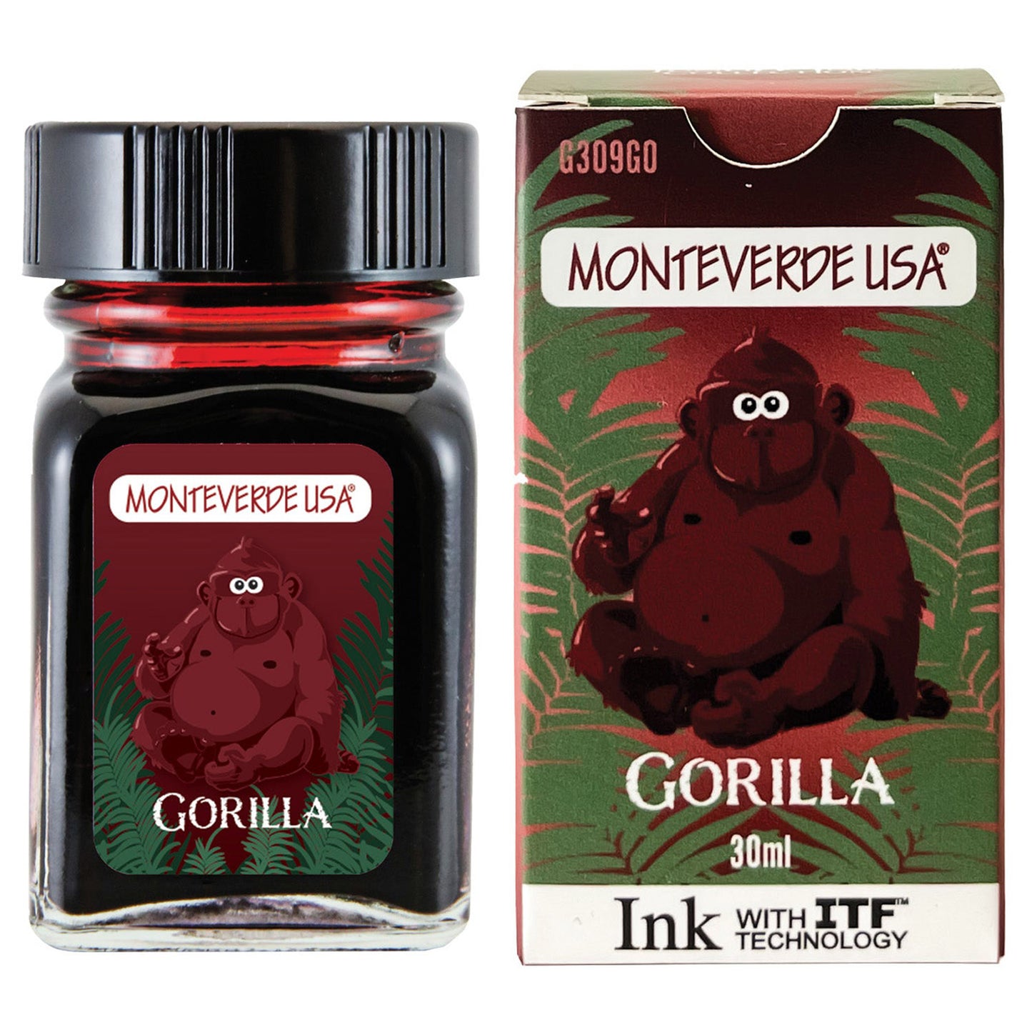 Monteverde Jungle Ink Bottle (Gorilla - 30 ML) G309GO