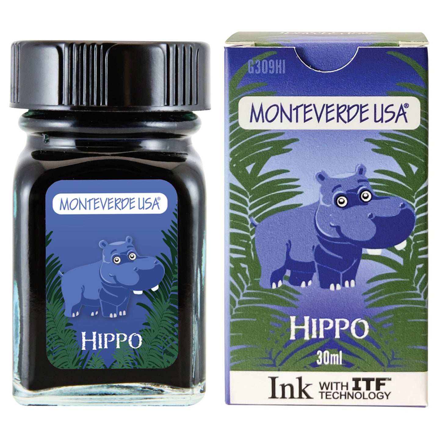 Monteverde Jungle Ink Bottle (Hippo - 30 ML) G309HI