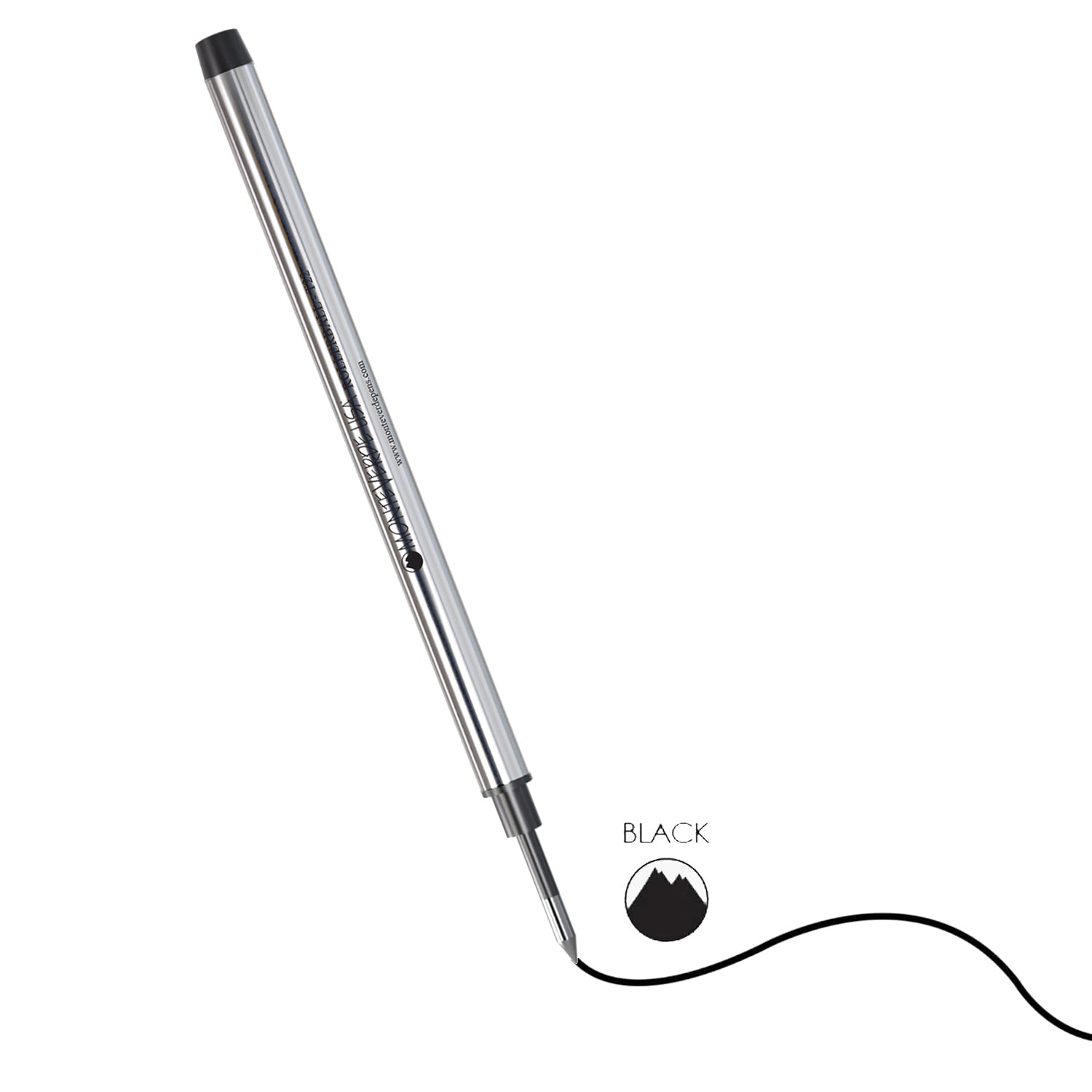 Monteverde Roller Ball Pen Refill (to fit Dupont - Black - Pack of 2)