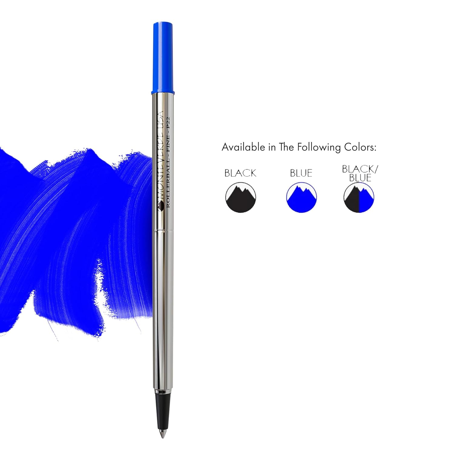 Monteverde Roller Ball Pen Refill (to fit Parker - Blue - Pack of 2)