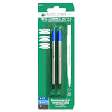 Monteverde Roller Ball Pen Refill (to fit Parker - Blue - Pack of 2)