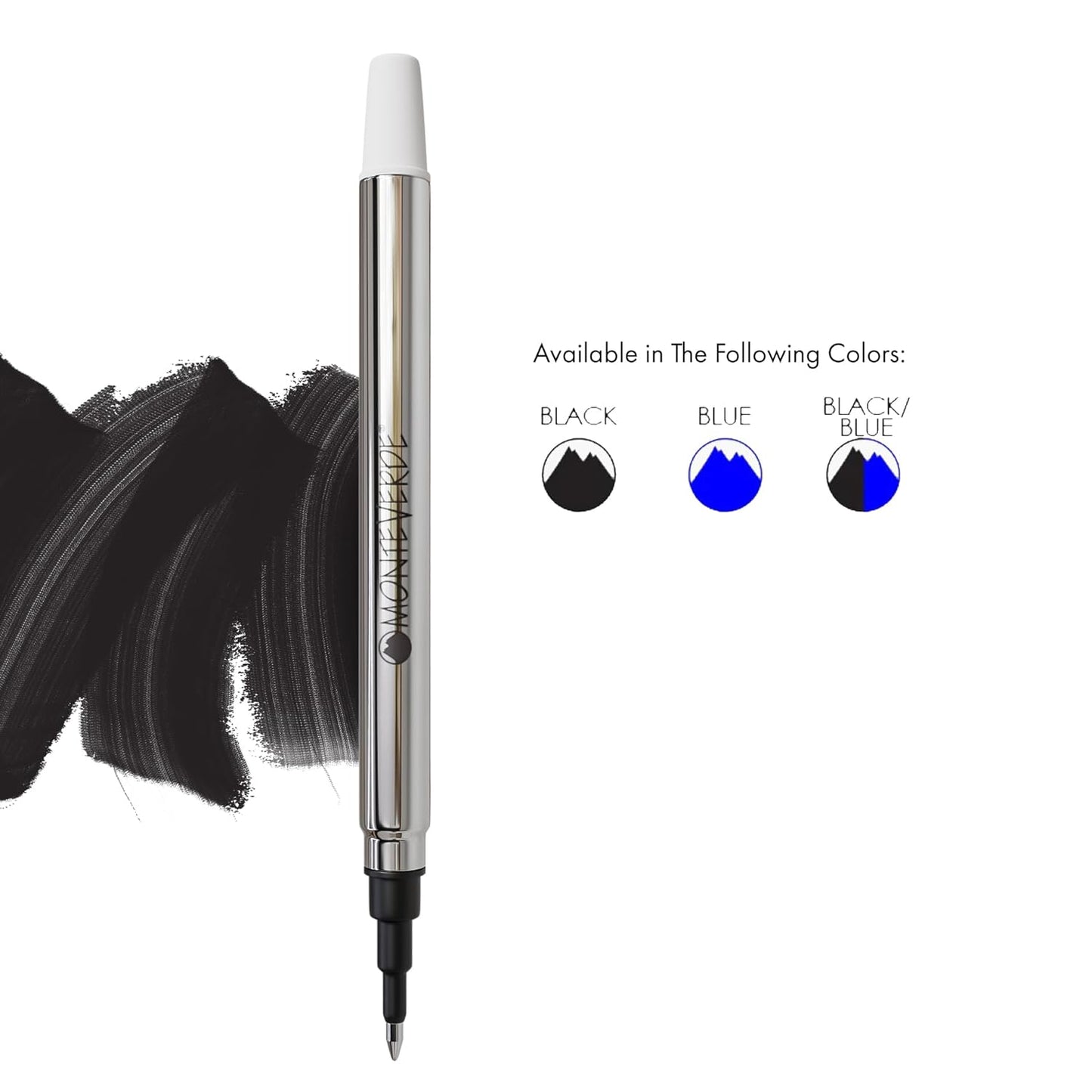 Monteverde Roller Ball Pen Refill (to fit Sheaffer & Sailor - Black - Pack of 2)