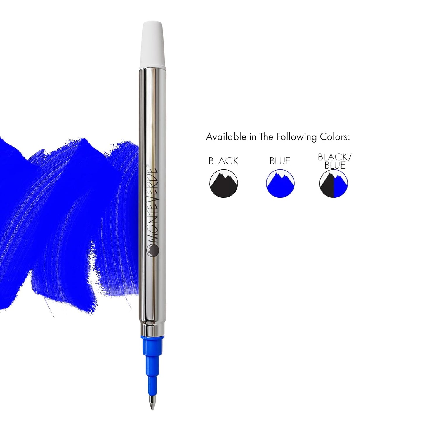 Monteverde Roller Ball Pen Refill (to fit Sheaffer & Sailor - Blue - Pack of 2)