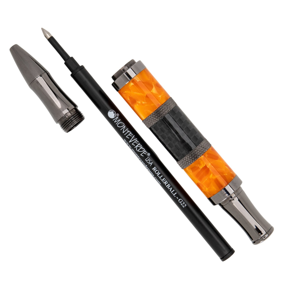 Monteverde Regatta Sport Orange/Black RT Roller Ball Pen MV45308