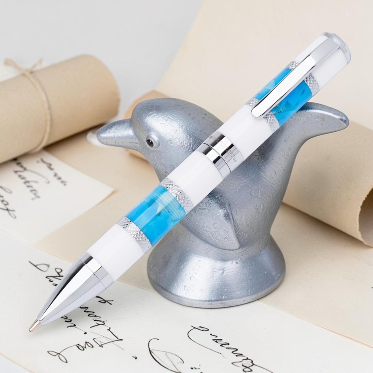 Monteverde Regatta Sport Santorini Blue CT Ballpoint Pen MV45337
