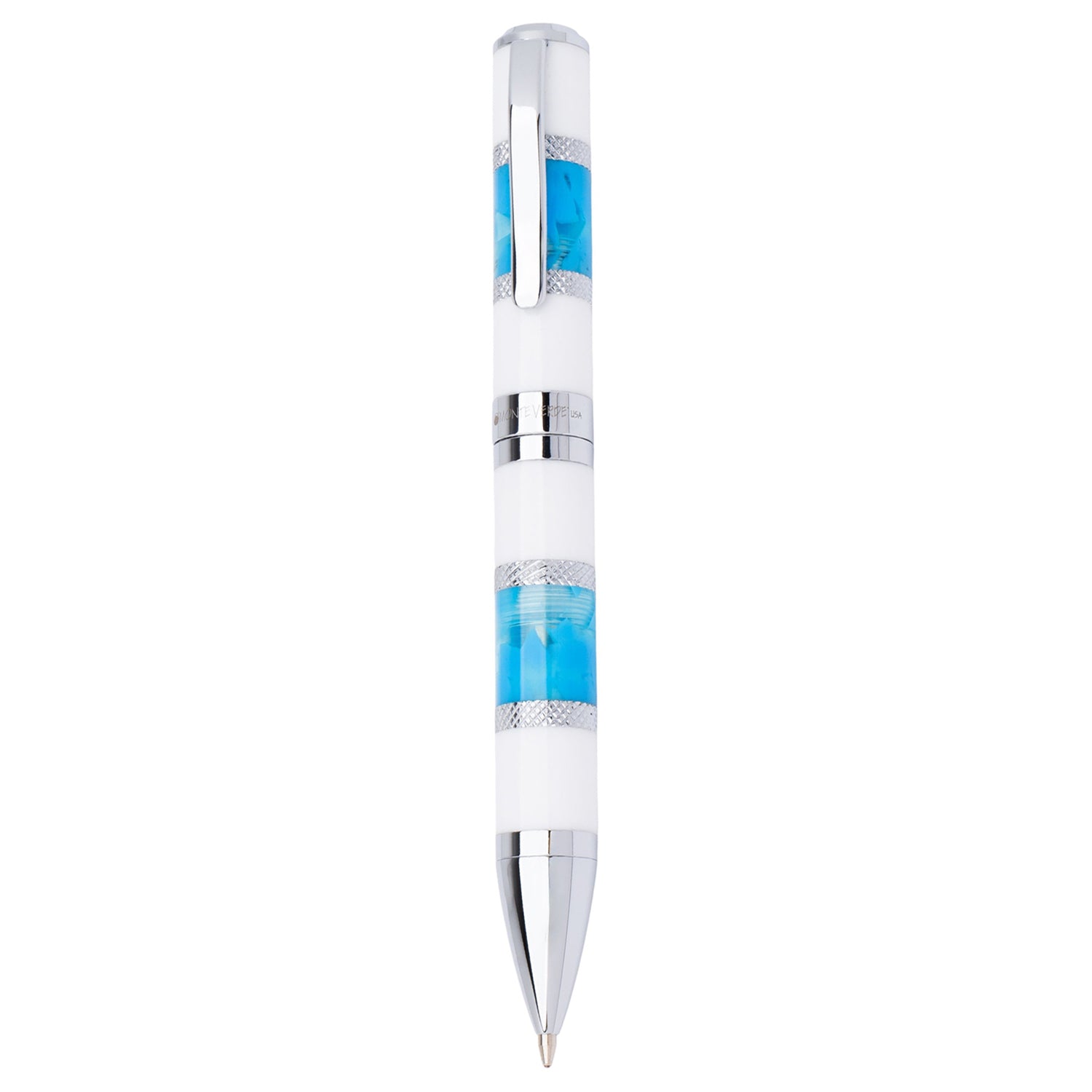 Monteverde Regatta Sport Santorini Blue CT Ballpoint Pen MV45337