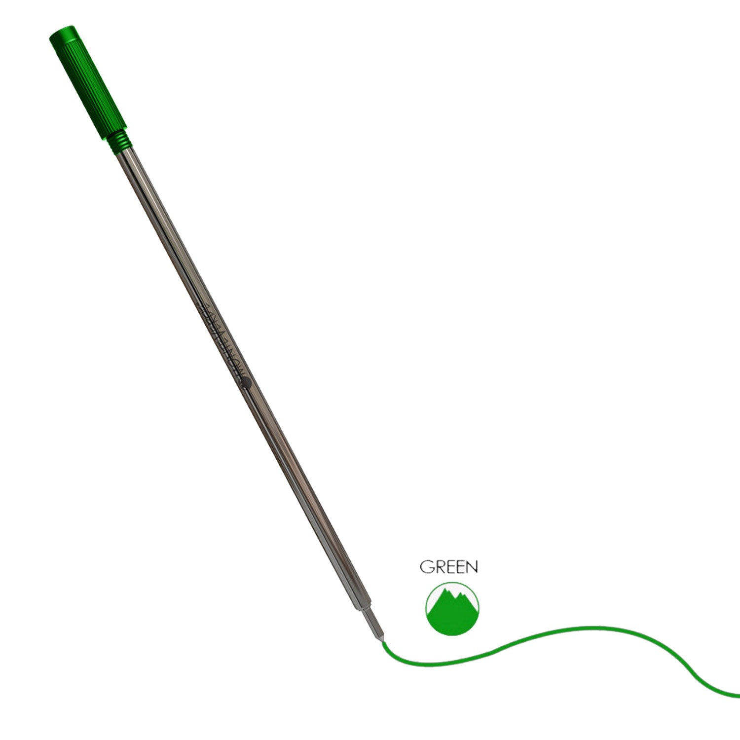 Monteverde Soft Roll Ballpoint Pen Refill (to fit Cross - Green - Pack of 2)
