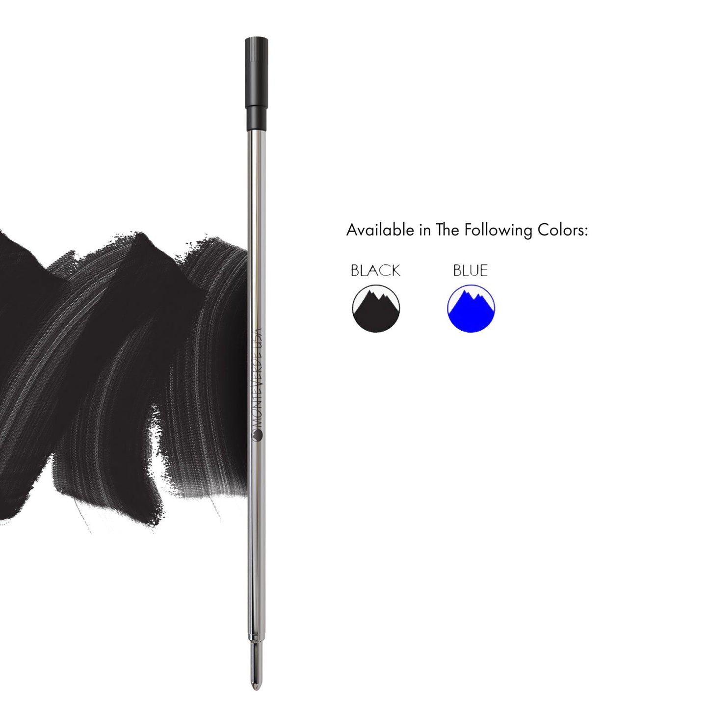 Monteverde Soft Roll Ballpoint Pen Refill (to fit Dupont - Black - Pack of 2)